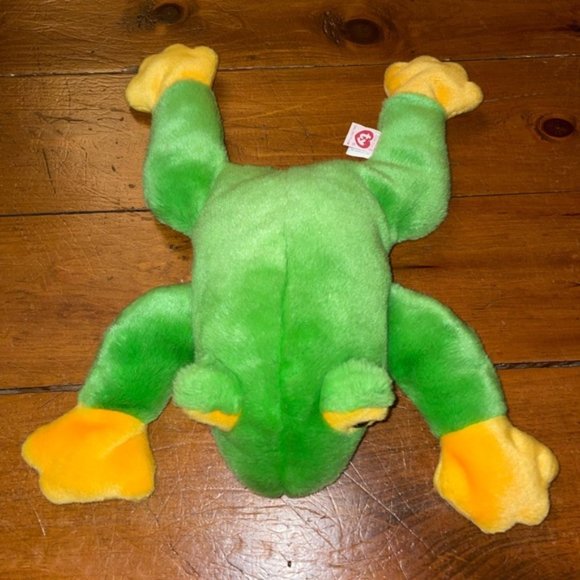 TY Beanie Buddies Green Frog Plush Toy - Picture 6 of 8
